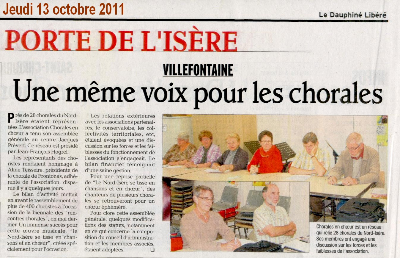 CHORALES-EN-CH UR (Nord-Is re)
